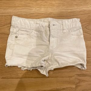 Justice jeans shorts, size 10, white.